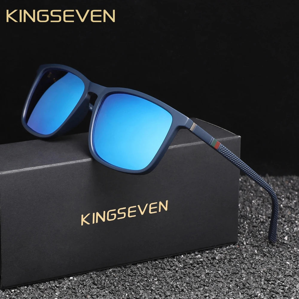 KINGSEVEN Polarized Men Sunglasses Anti-UV400 Lens Rectangle Driving Glasses Women Eyewear Accessory Oculos