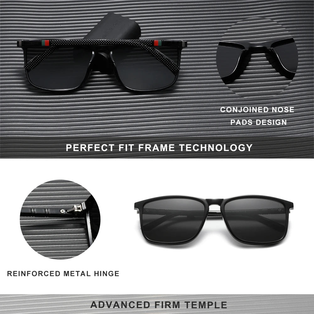 KINGSEVEN Polarized Men Sunglasses Anti-UV400  Lens Rectangle Driving Glasses Women Eyewear Accessory Oculos
