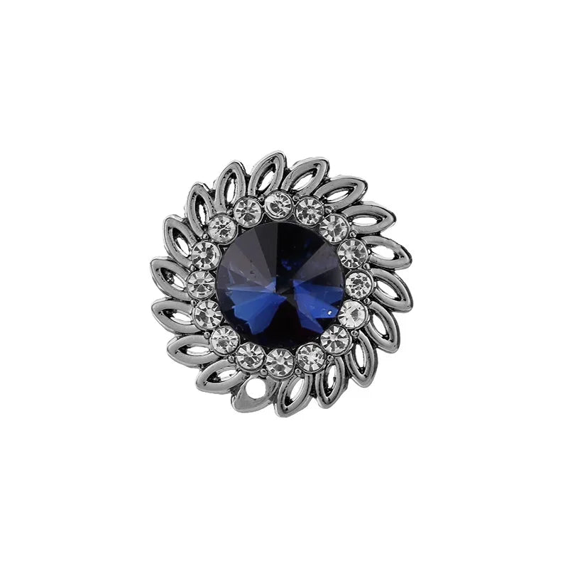 High-end Rhinestone Crystal Brooch Pins Fashion Men's Shirt Suit Brooches Corsage Ladies Collar Pin Luxulry Jewelry Accessories