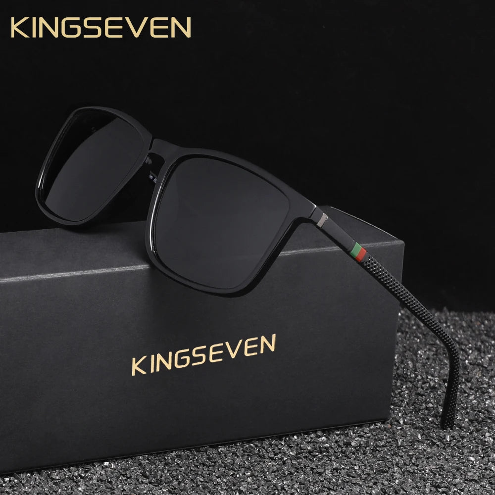 KINGSEVEN Polarized Men Sunglasses Anti-UV400  Lens Rectangle Driving Glasses Women Eyewear Accessory Oculos